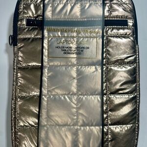 Gold Laptop Sleeve by Wandering Road